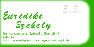 euridike szekely business card