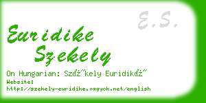 euridike szekely business card